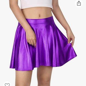 New in sealed package PURPLE size large Women's Casual Fashion Flared Pleated A-